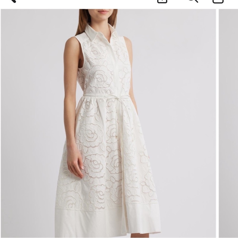 En Saison Elegant White Floral Dress